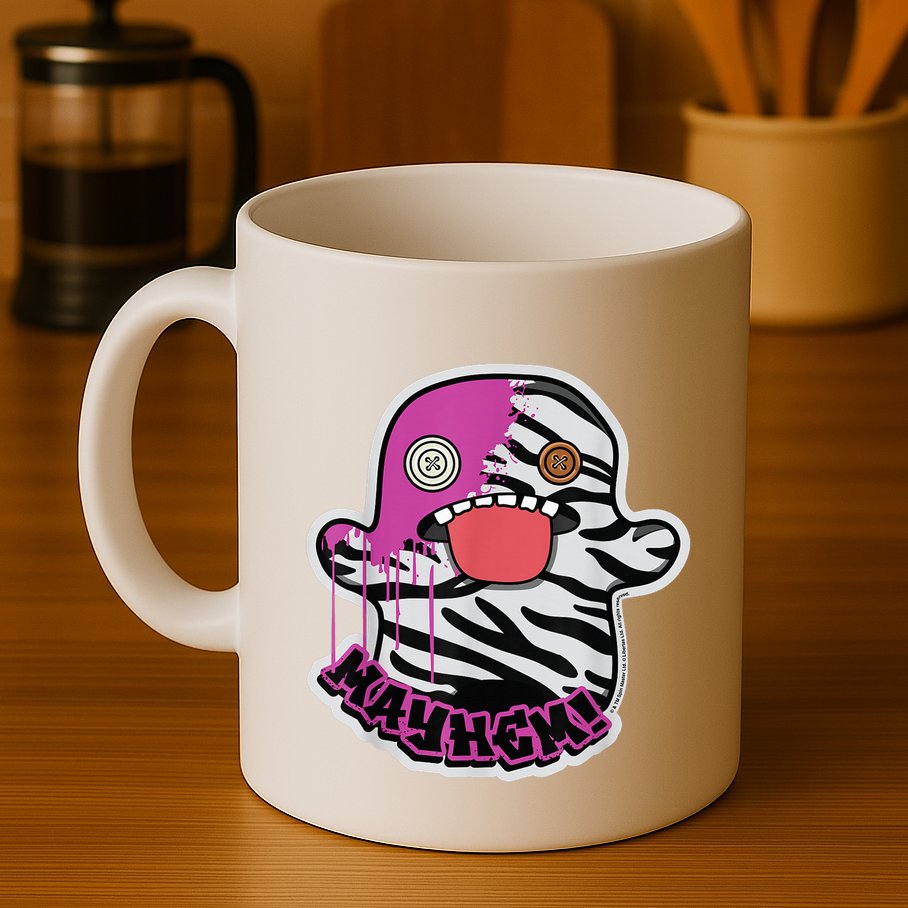 May Hem Oogah Boogah Zebra Paint Splat Mug