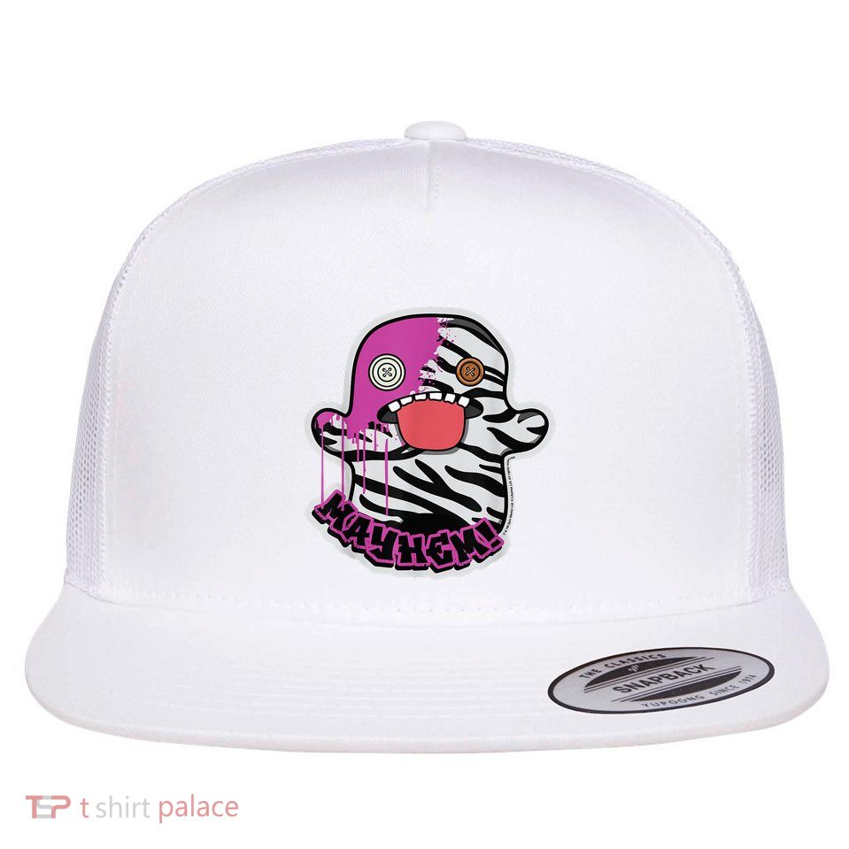 May Hem Oogah Boogah Zebra Paint Splat Flatbill Hat