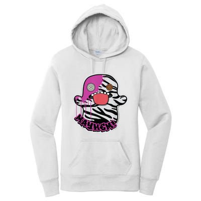 May Hem Oogah Boogah Zebra Paint Splat Women's Pullover Hoodie