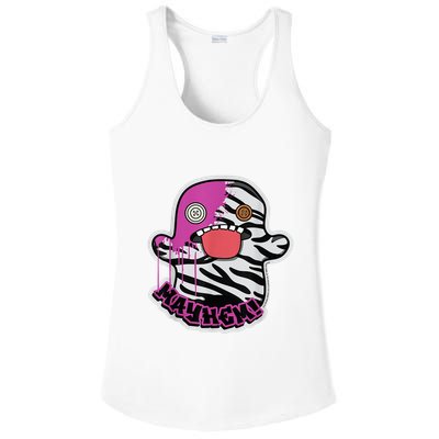 May Hem Oogah Boogah Zebra Paint Splat Ladies PosiCharge Competitor Racerback Tank