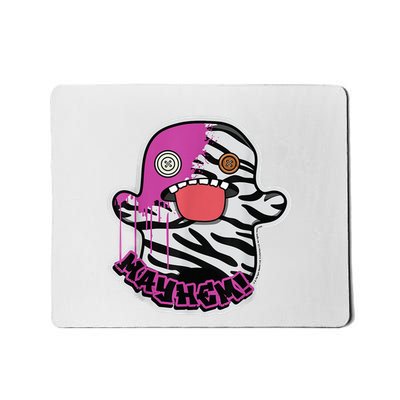 May Hem Oogah Boogah Zebra Paint Splat Mousepad