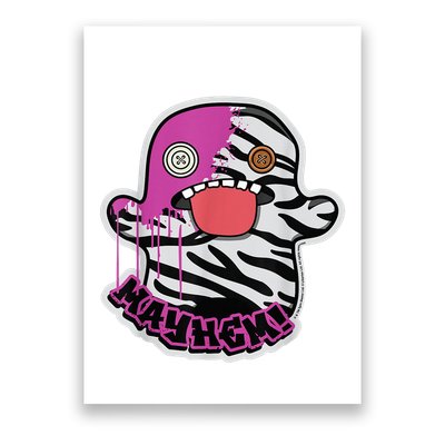 May Hem Oogah Boogah Zebra Paint Splat Poster