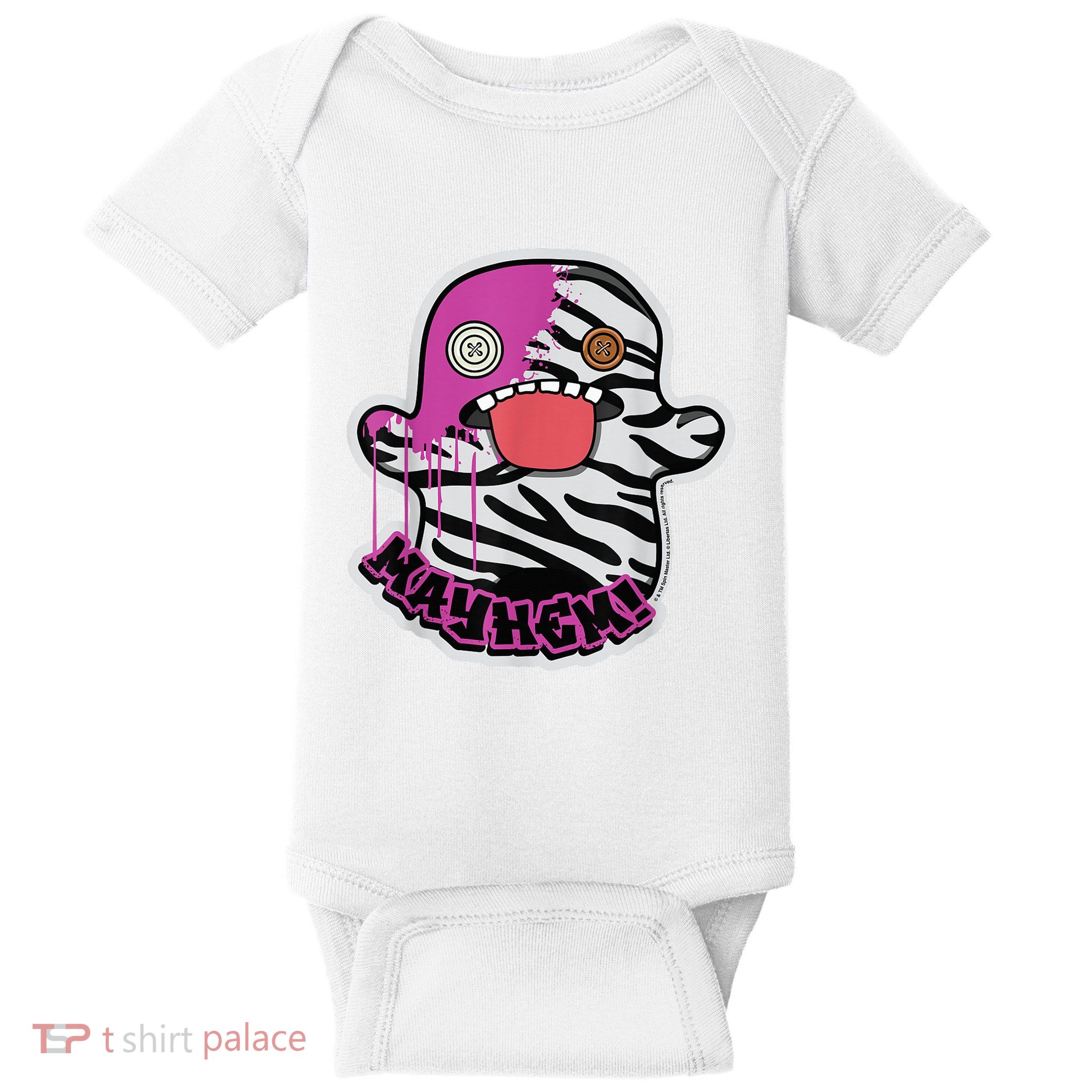 May Hem Oogah Boogah Zebra Paint Splat Baby Bodysuit