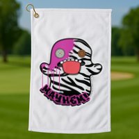 May Hem Oogah Boogah Zebra Paint Splat Golf Towel