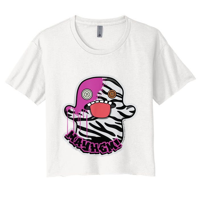 May Hem Oogah Boogah Zebra Paint Splat Crop Top