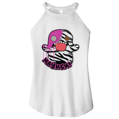 May Hem Oogah Boogah Zebra Paint Splat Women's Perfect Tri Rocker Tank