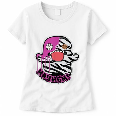 May Hem Oogah Boogah Zebra Paint Splat Womens T-Shirt