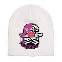 May Hem Oogah Boogah Zebra Paint Splat Short Acrylic Beanie
