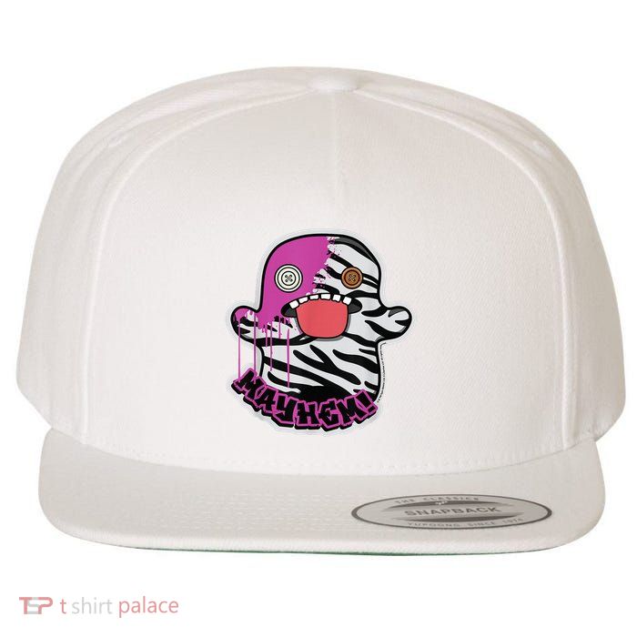 May Hem Oogah Boogah Zebra Paint Splat Wool Snapback Cap