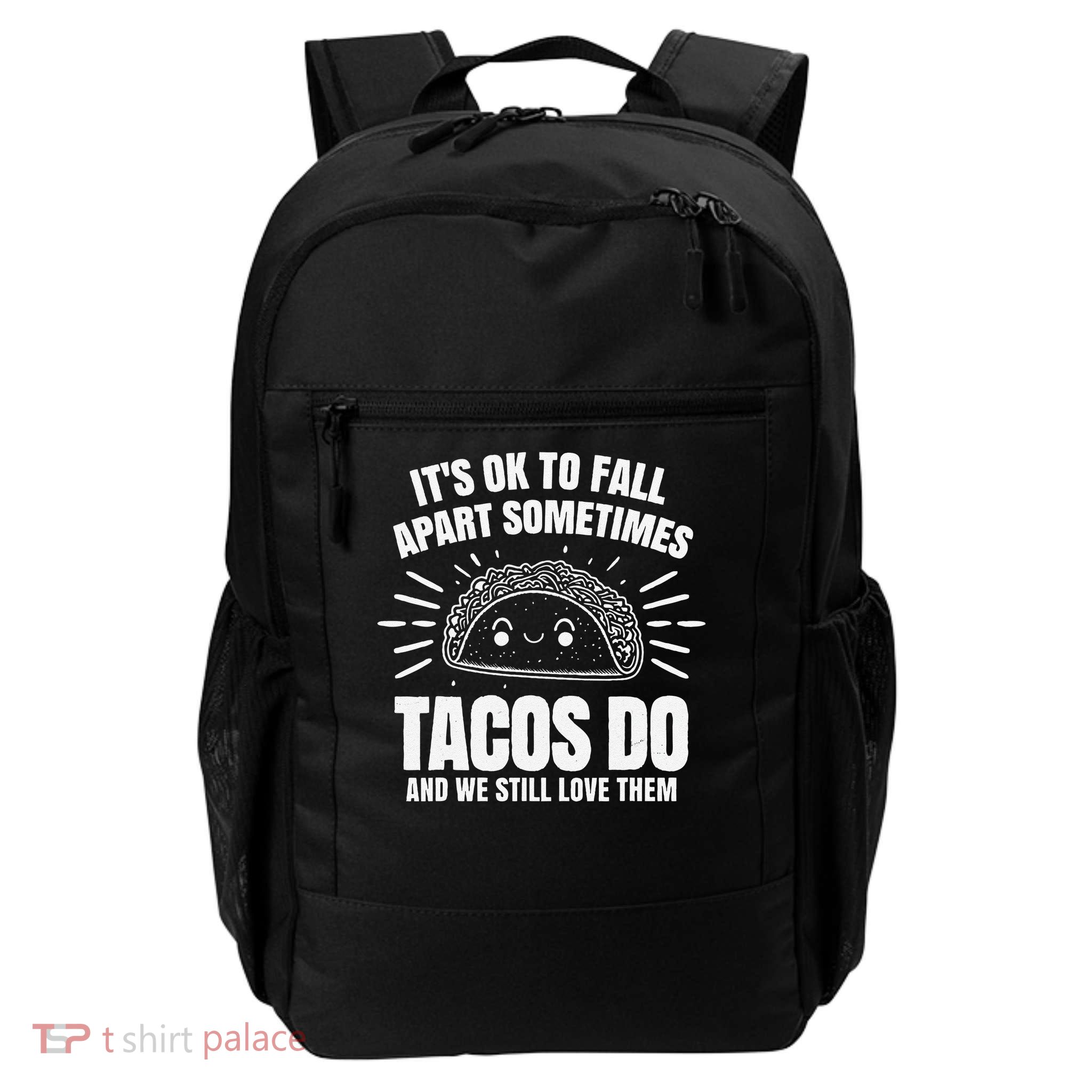 Mental Health Ok To Fall Apart Taco Awareness Month 2025 Daily Commute Backpack