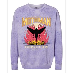 Mothman Harbinger Of Doom Cryptid Legends Graphic Mysterious Colorblast Crewneck Sweatshirt