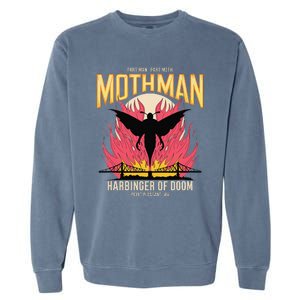 Mothman Harbinger Of Doom Cryptid Legends Graphic Mysterious Garment-Dyed Sweatshirt