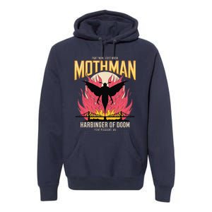 Mothman Harbinger Of Doom Cryptid Legends Graphic Mysterious Premium Hoodie