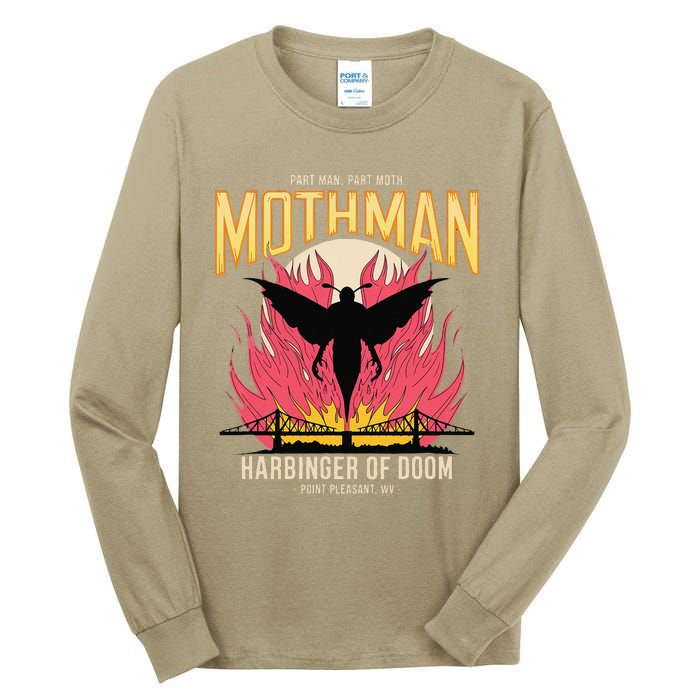 Mothman Harbinger Of Doom Cryptid Legends Graphic Mysterious Tall Long Sleeve T-Shirt