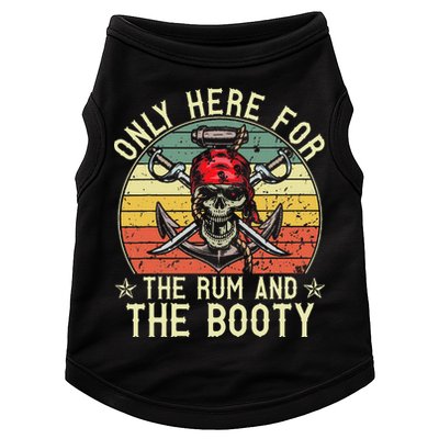 mb Here Only For The Rum And The Booty Pirate Halloween Doggie Tank