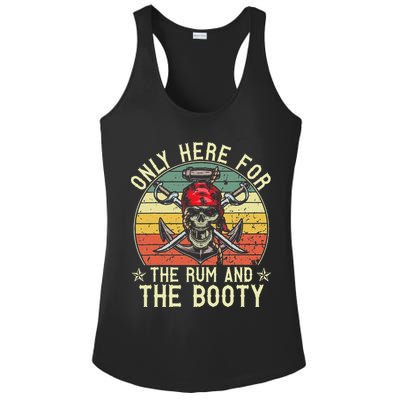 mb Here Only For The Rum And The Booty Pirate Halloween Ladies PosiCharge Competitor Racerback Tank