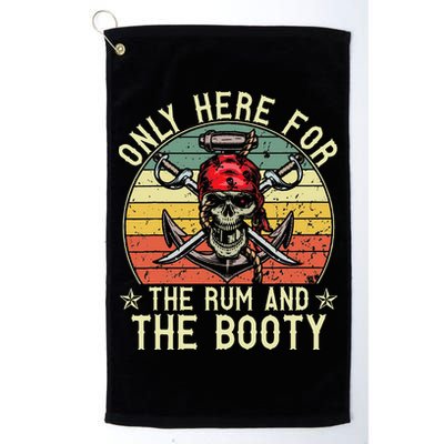 mb Here Only For The Rum And The Booty Pirate Halloween Golf Towel