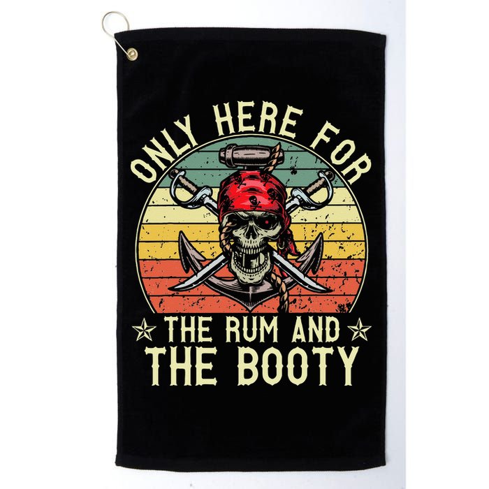 mb Here Only For The Rum And The Booty Pirate Halloween Golf Towel