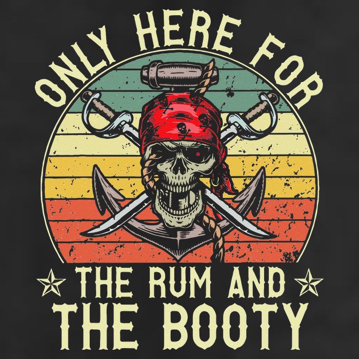 mb Here Only For The Rum And The Booty Pirate Halloween Golf Towel