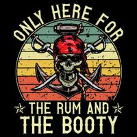 mb Here Only For The Rum And The Booty Pirate Halloween Zip Tote Bag