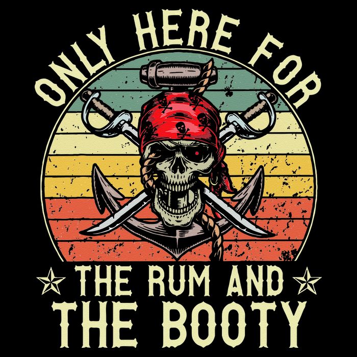 mb Here Only For The Rum And The Booty Pirate Halloween Zip Tote Bag