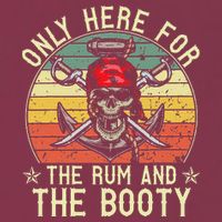 mb Here Only For The Rum And The Booty Pirate Halloween 16oz Travel Tumbler
