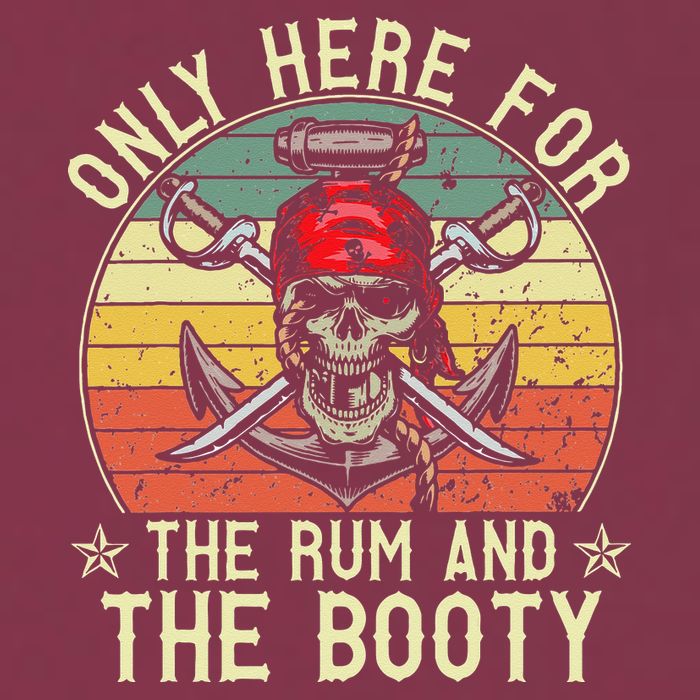 mb Here Only For The Rum And The Booty Pirate Halloween 16oz Travel Tumbler