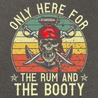 mb Here Only For The Rum And The Booty Pirate Halloween Cotton Canvas Backpack