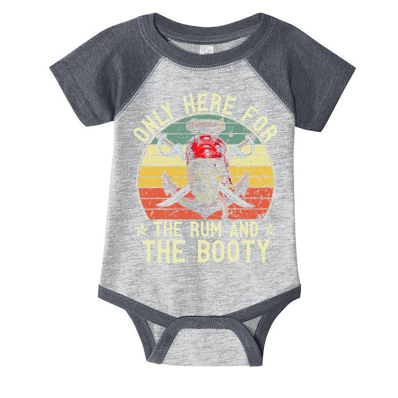 mb Here Only For The Rum And The Booty Pirate Halloween Infant Baby Jersey Bodysuit