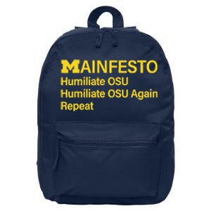 Manifesto Humiliate Osu Humiliate Osu Again Repeat Gifts Fun 16 in Basic Backpack