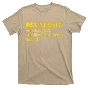 Manifesto Humiliate Osu Humiliate Osu Again Repeat Gifts Fun T-Shirt