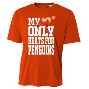 My Heart Only Beats For Penguins Funny Valentines Day Gift Funny Gift Cooling Performance Crew T-Shirt