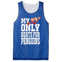 My Heart Only Beats For Penguins Funny Valentines Day Gift Funny Gift Mesh Reversible Basketball Jersey Tank