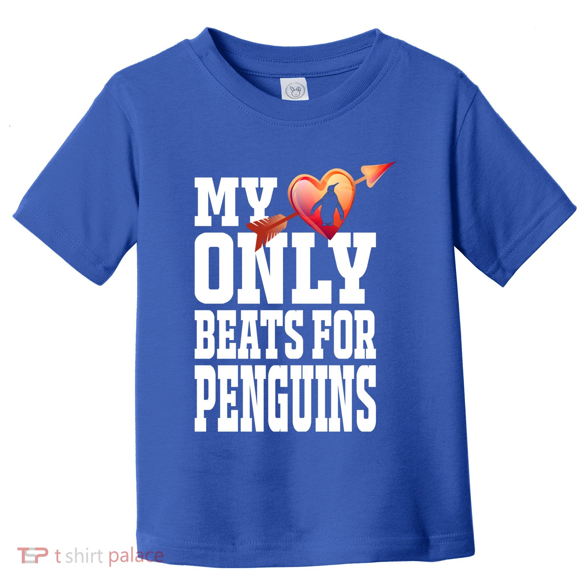 My Heart Only Beats For Penguins Funny Valentines Day Gift Funny Gift Toddler T-Shirt