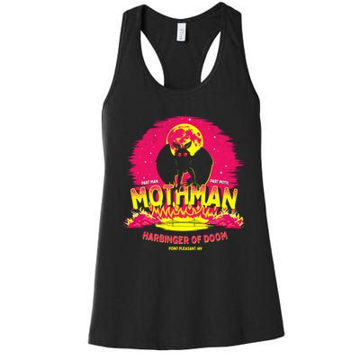 Mothman Harbinger Of Doom! Funny Cute Cryptid Creature Women's Racerback Tank