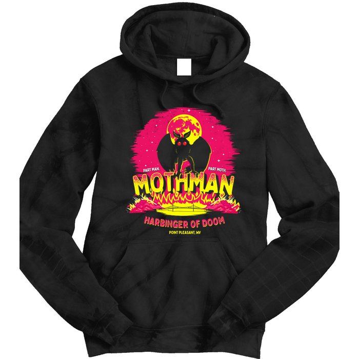 Mothman Harbinger Of Doom! Funny Cute Cryptid Creature Tie Dye Hoodie