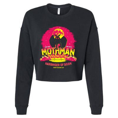 Mothman Harbinger Of Doom! Funny Cute Cryptid Creature Cropped Pullover Crew