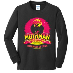 Mothman Harbinger Of Doom! Funny Cute Cryptid Creature Kids Long Sleeve Shirt