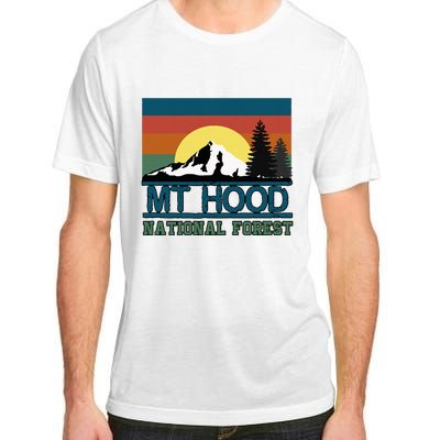 Mt Hood Oregon National Forest Trees Retro Adult ChromaSoft Performance T-Shirt