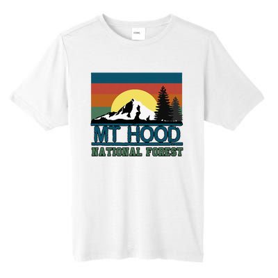 Mt Hood Oregon National Forest Trees Retro Tall Fusion ChromaSoft Performance T-Shirt