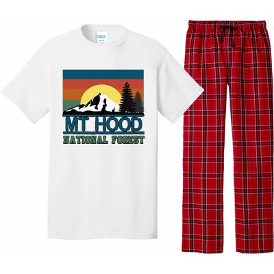 Mt Hood Oregon National Forest Trees Retro Pajama Set