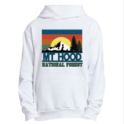 Mt Hood Oregon National Forest Trees Retro Urban Pullover Hoodie