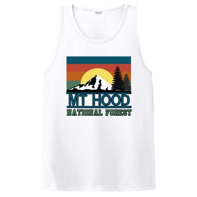 Mt Hood Oregon National Forest Trees Retro PosiCharge Competitor Tank