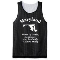 Maryland Home Of Crabs Baltimore And Probably A Third Thing Mesh Reversible Basketball Jersey Tank