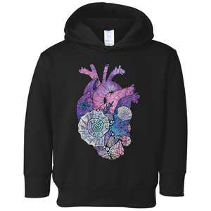  Mermaids Heart  Ocean Inspired Illustration Toddler Hoodie