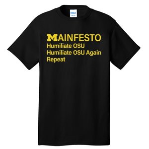 Manifesto Humiliate Osu Humiliate Osu Again Repeat Gifts Fun Tall T-Shirt