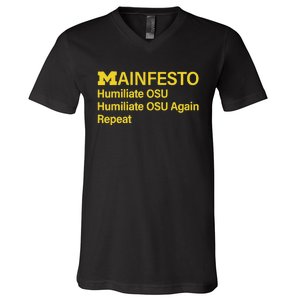 Manifesto Humiliate Osu Humiliate Osu Again Repeat Gifts Fun V-Neck T-Shirt