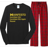 Manifesto Humiliate Osu Humiliate Osu Again Repeat Gifts Fun Long Sleeve Pajama Set