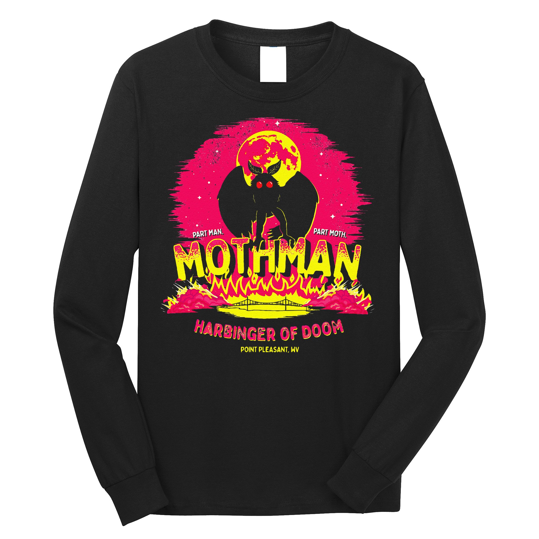 Mothman Harbinger Of Doom! Funny Cute Cryptid Creature Long Sleeve Shirt