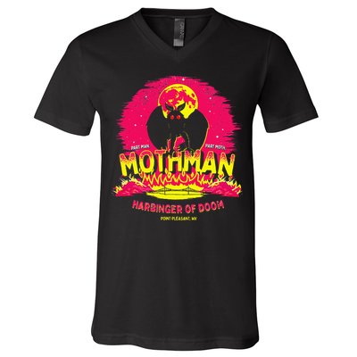 Mothman Harbinger Of Doom! Funny Cute Cryptid Creature V-Neck T-Shirt